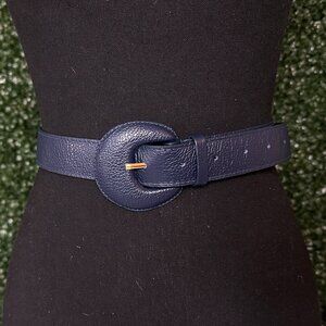 NEW Navy Brazilian Genuine Leather Belt